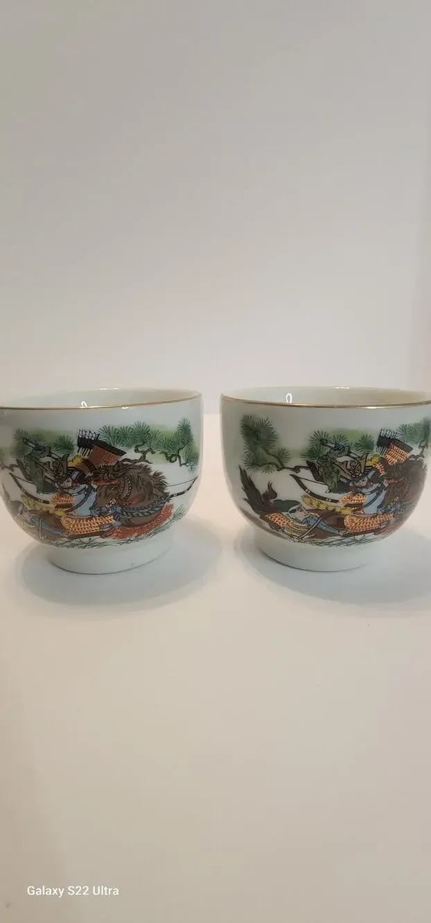 Vintage Japanese Tea Cups Aet Of 2